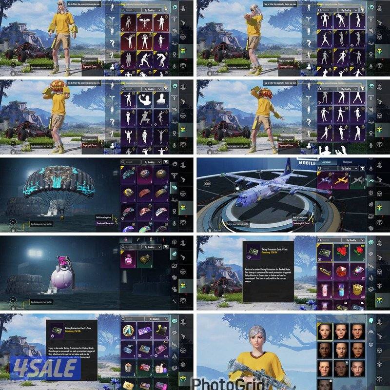 حساب ببجي فيه امفور ثلجي كيل مسج وسكار كيل مسج ولفل الحساب 691