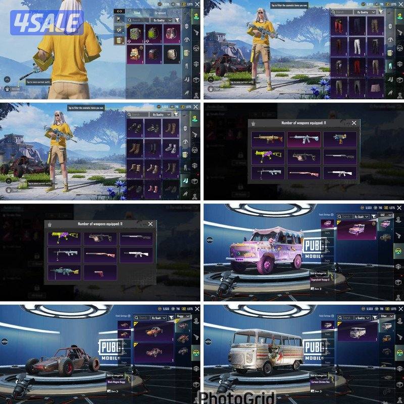 حساب ببجي فيه امفور ثلجي كيل مسج وسكار كيل مسج ولفل الحساب 693