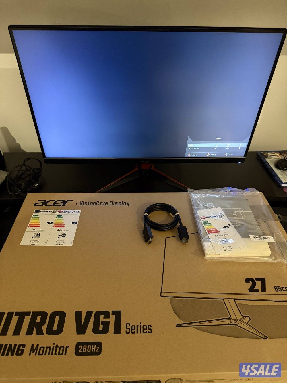 للبيع شاشة Acer Nitro VG271 – 27 بوصة – 280Hz – نظيفة جداً2