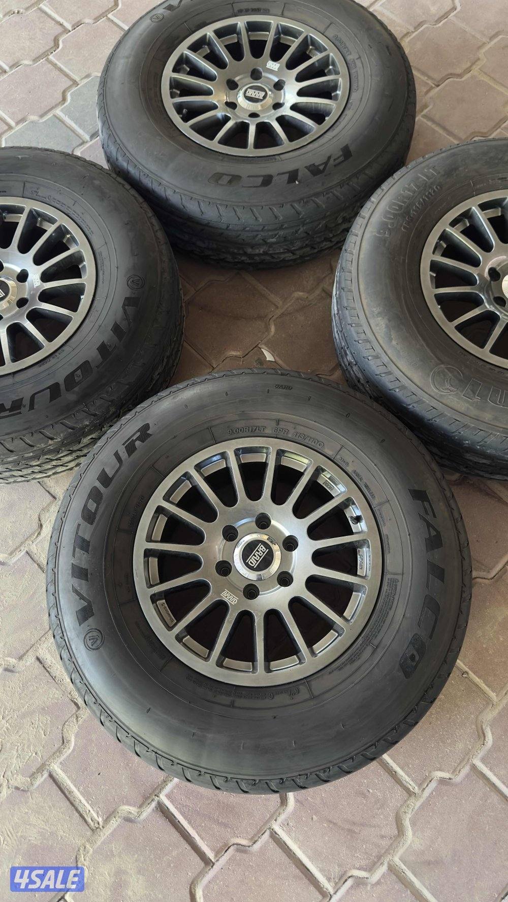 للبيع 4 رنقات برايد اسباني اصلي و 4شواهين 9000