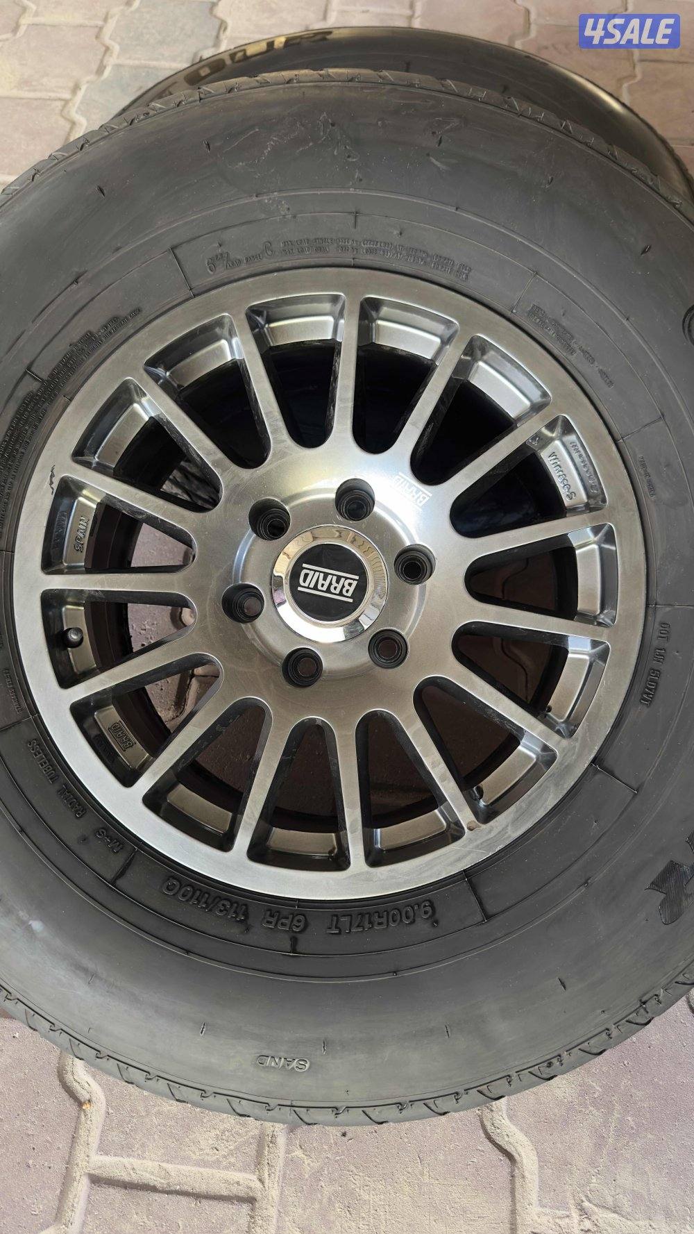 للبيع 4 رنقات برايد اسباني اصلي و 4شواهين 9001