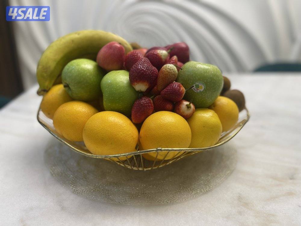 للبيع سلة فواكه ذهبية أنيقة3