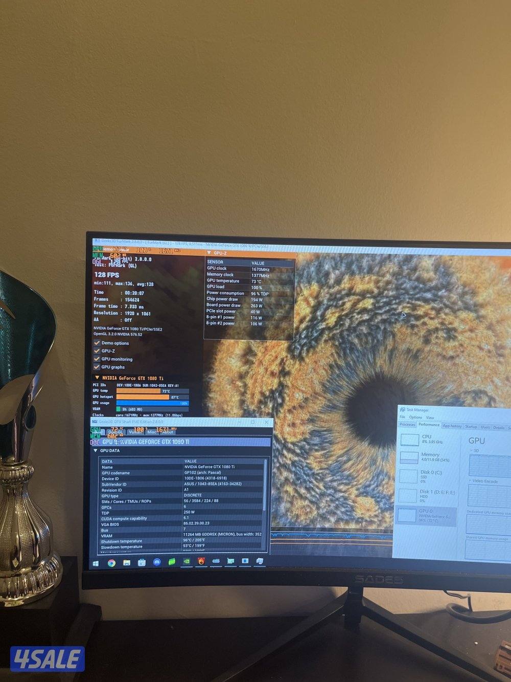 كرت شاشة NVIDIA GeForce GTX 1080 Ti (سعة 11 جيجابايت) – بحالة ممتازة5