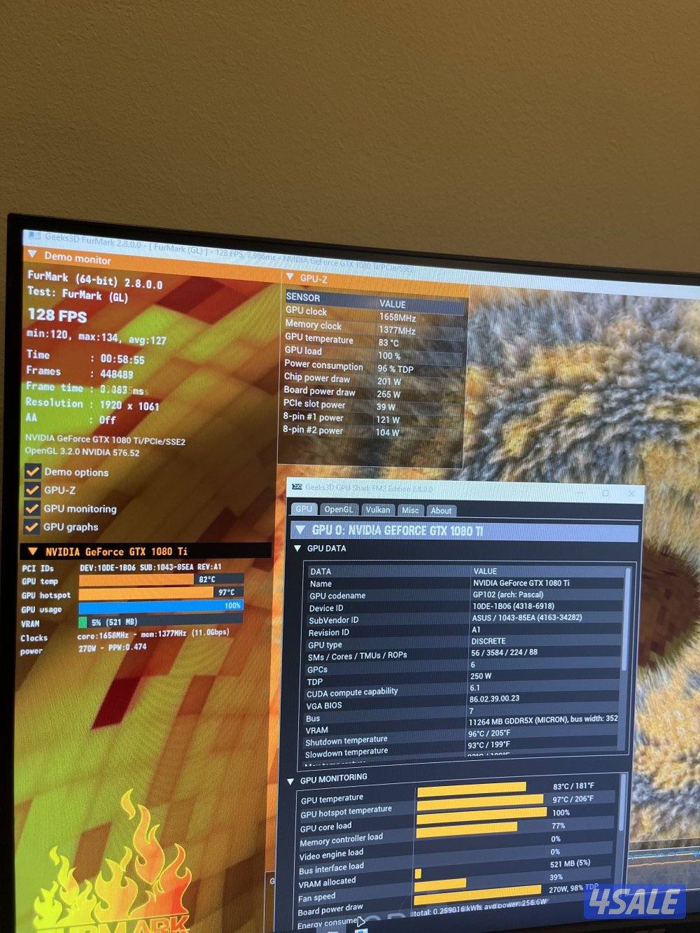 كرت شاشة NVIDIA GeForce GTX 1080 Ti (سعة 11 جيجابايت) – بحالة ممتازة6