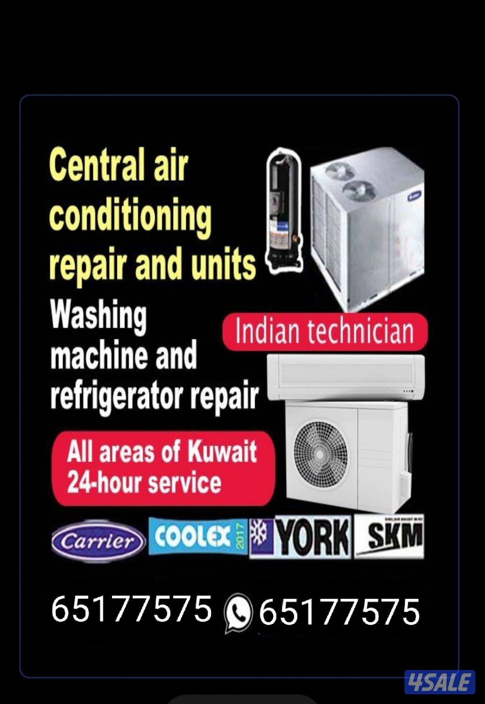 repairing Central AC washing machine air conditioner0