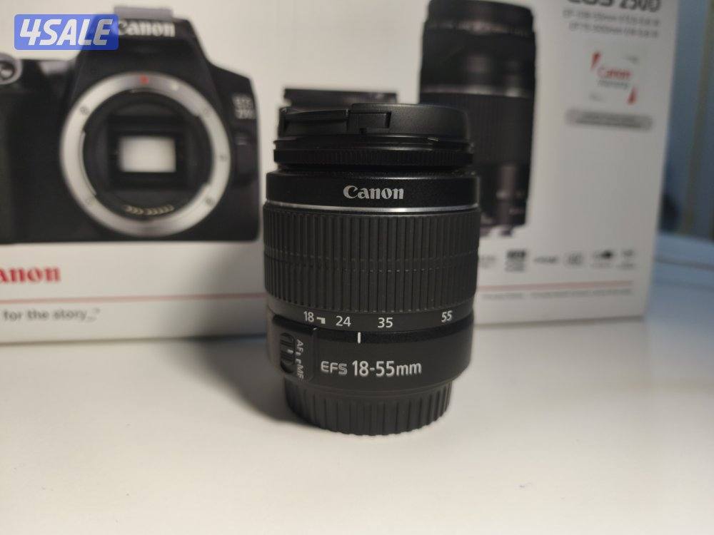 كاميرا كانون 250d مع عدستين canon 250d with 2 lenses3