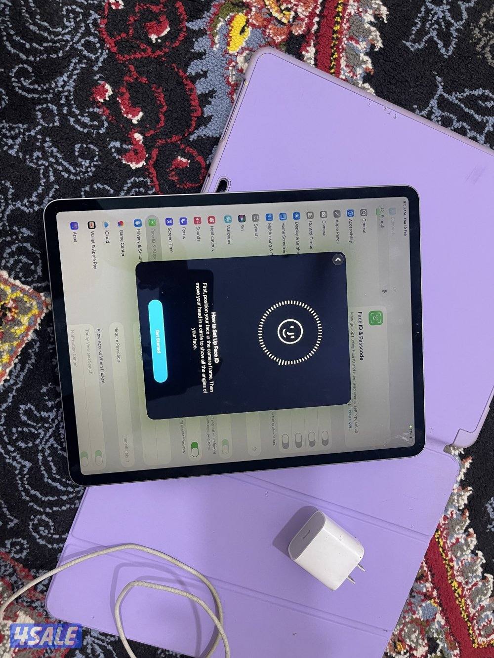 ايباد ابل برو 12.9 انش 128 قيقا نظيف الجيل الرابع نظيف مع الاغراض1