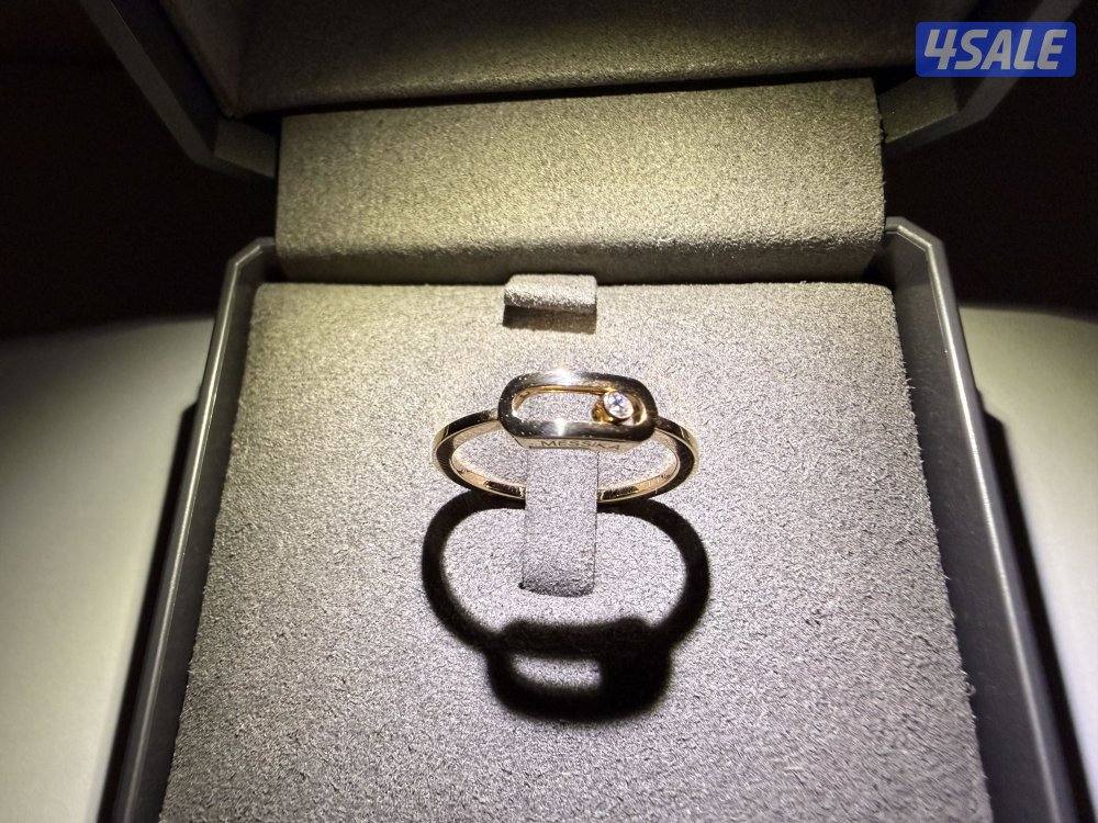 Messika Rose Gold ring & Diamond. خاتم ميسيكا ذهب وردي مرصع بالألماس0