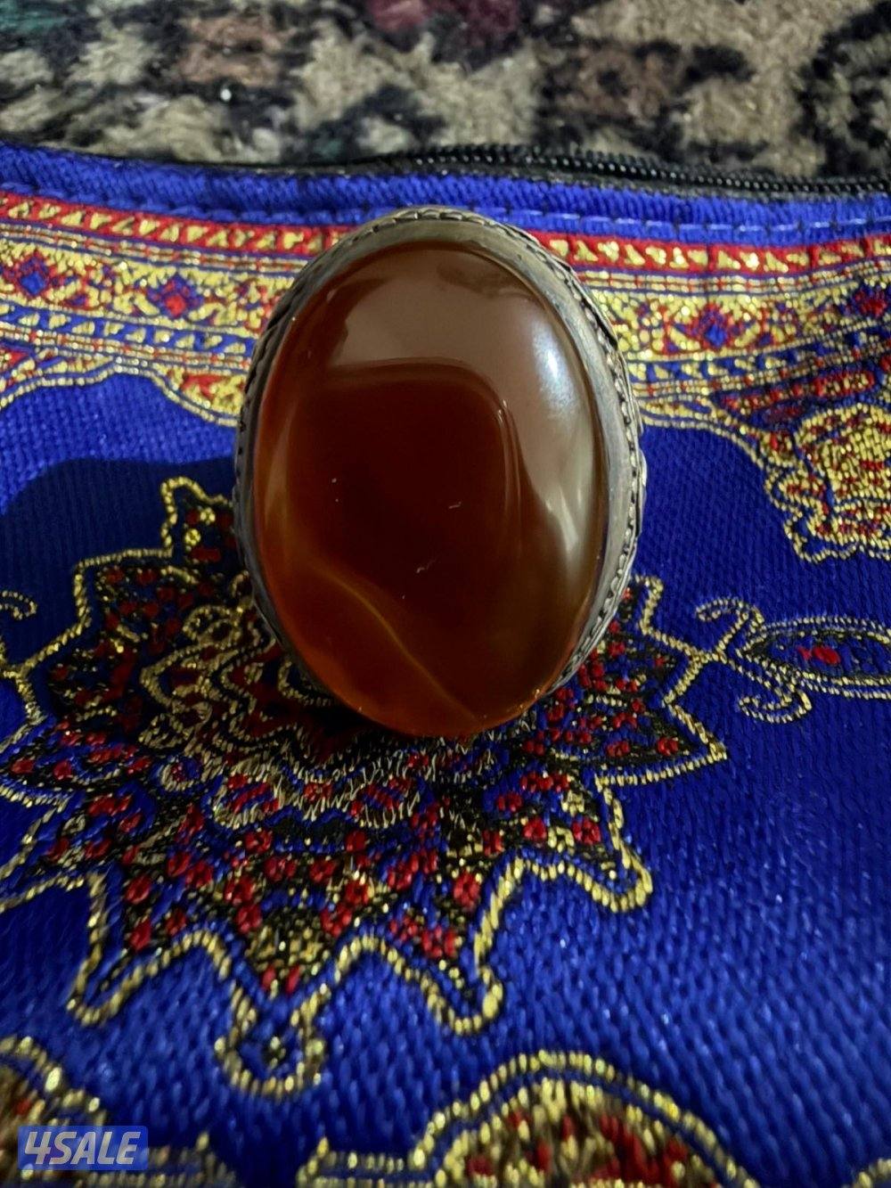 خاتم عقيق حجم راهي نقش روع0