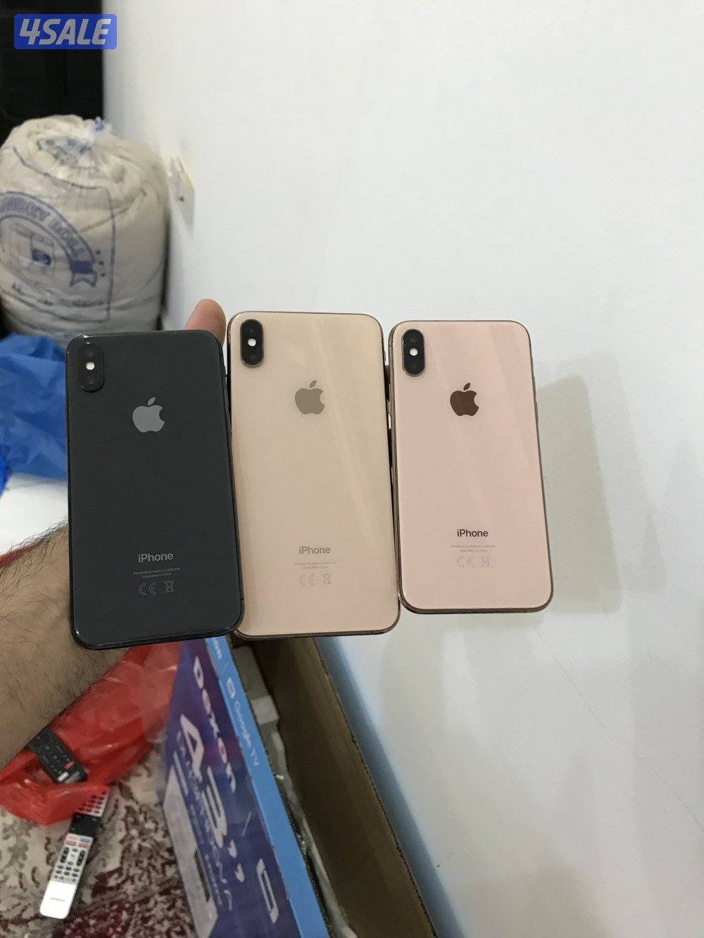 للبيع ايفون Xs max + ايفون Xs + ايفون X سعة 256 جيجا توصيل 24 ساعه2