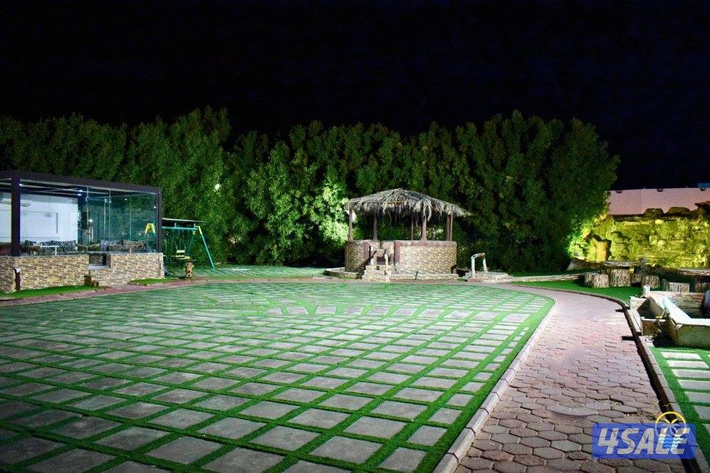 للايجار اليومي استراحة VIP في الهجن صالة العاب وجلسات خارجية وشلالات7