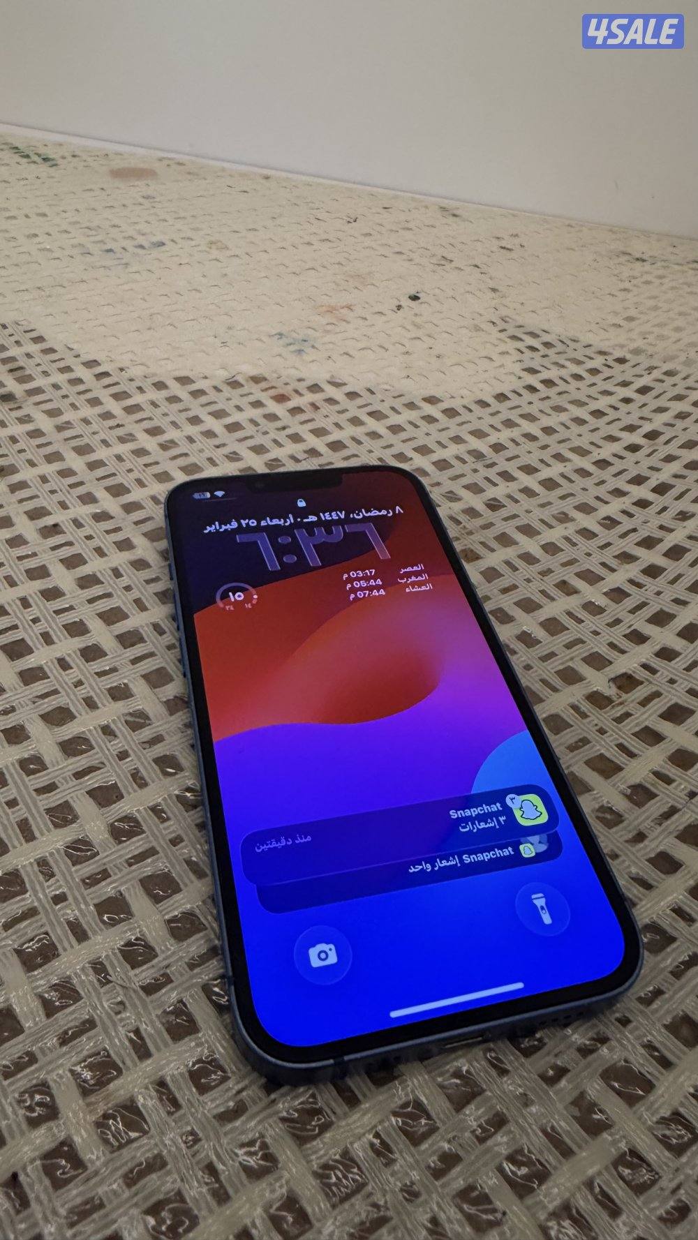 ايفون 13 عادي 256g البطاريه 79 التلفون نضيف ماتبطل ولا شي تبدل5