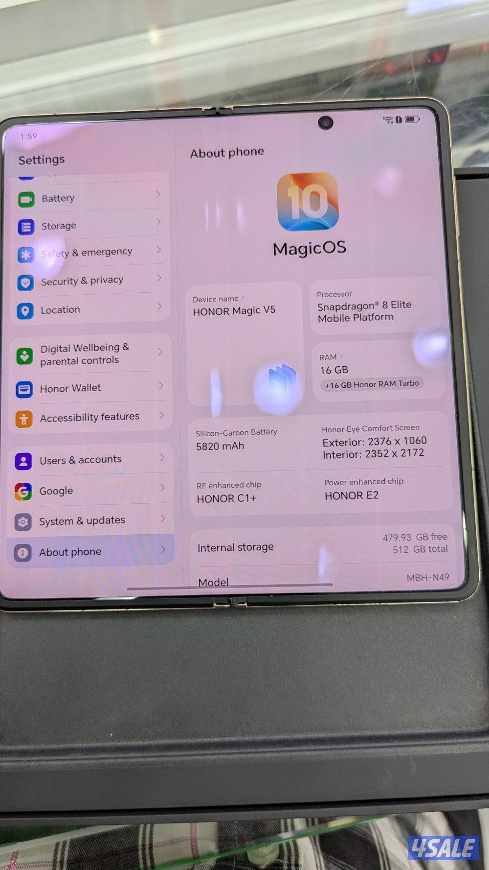 Honor Magic  v5 / 512 GB storage10