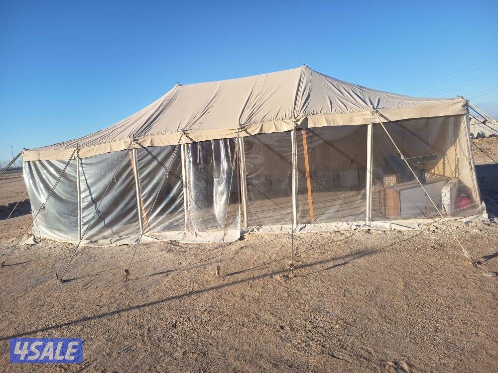 للبيع خيمة باكستانية 8*5 مع الجمالون ورواق شفاف1