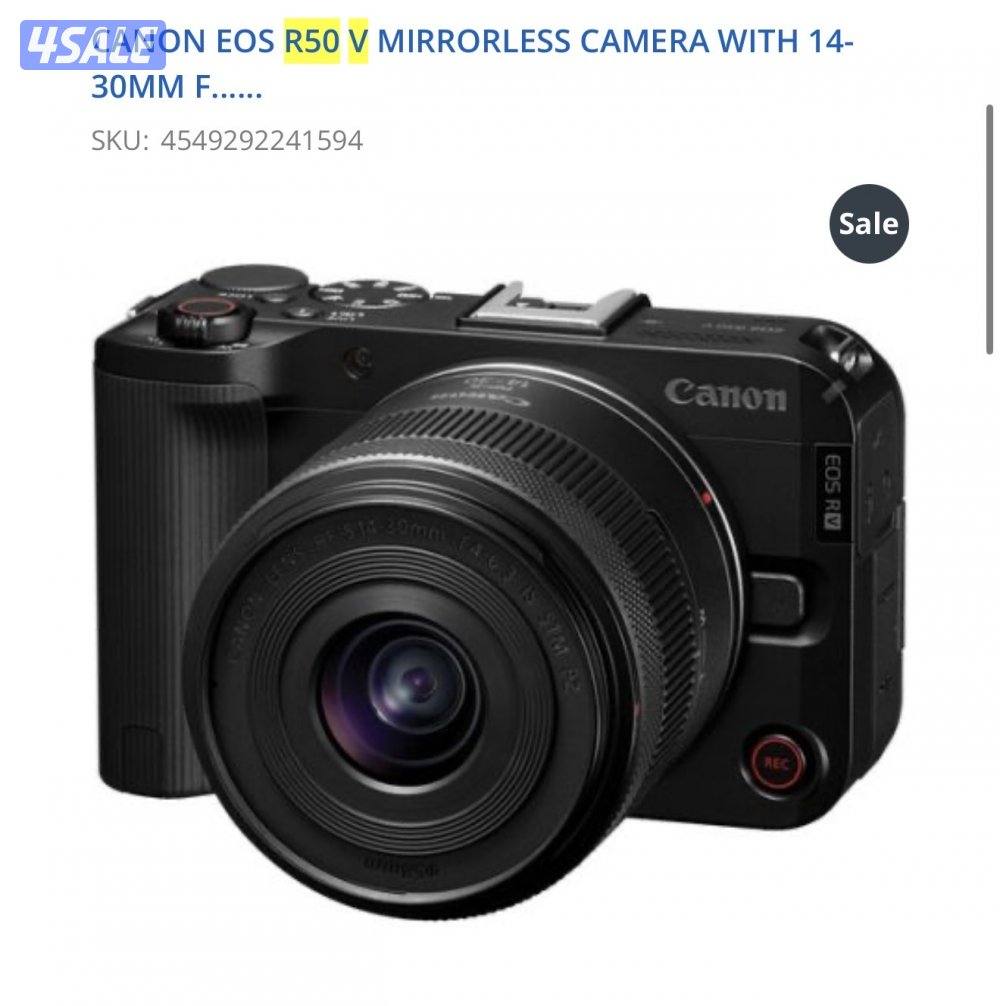 Canon r50 v  .. with 14-30 mm lens and adapter .0