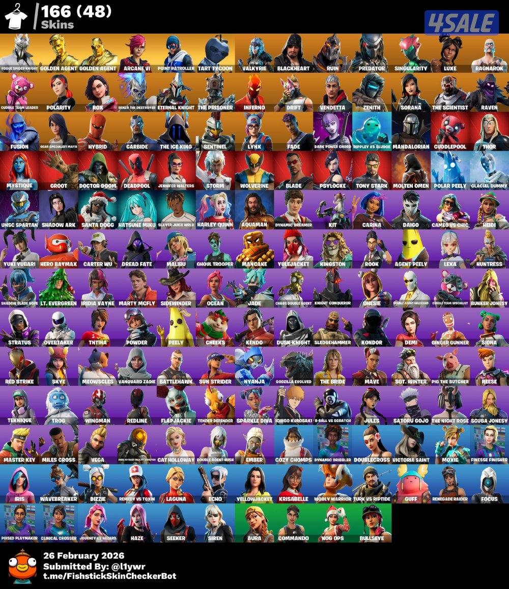 حساب نادر من السيزون الثالث او الرابع وفيه اشياء نادره0