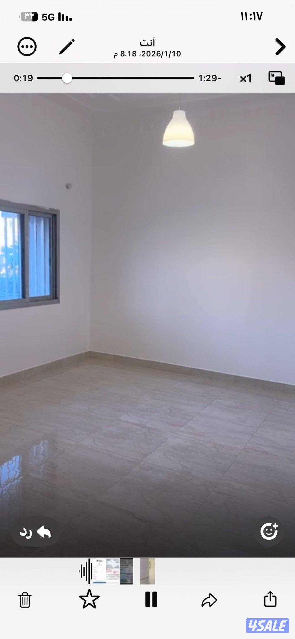 دور من ٤غرف وصاله ٣حمامات ومطبخ كبير جدا وغرفه خ مع حمامها موقف ٢سياره2