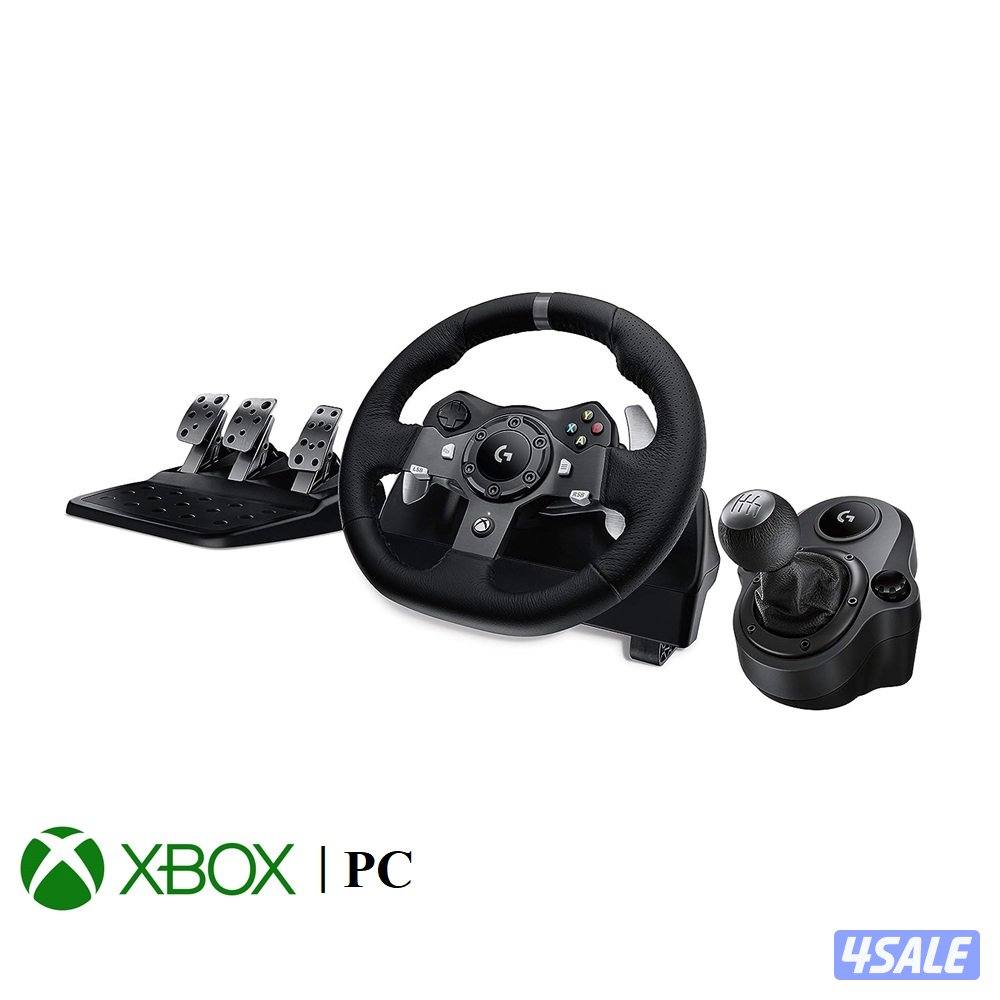 Logitech g920 xbox سكان قير و دواسة مع كل القطع ماعده الكرتون0