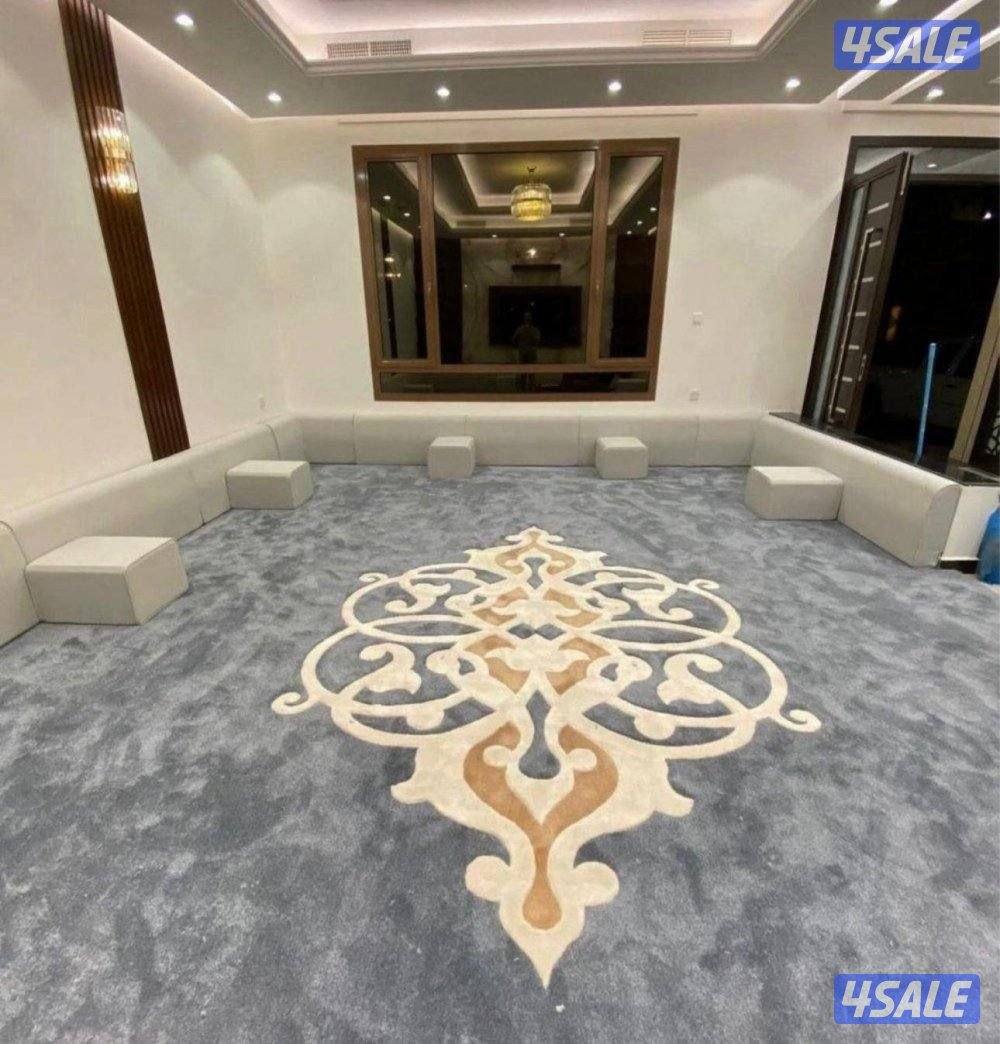 سجاد قص ساده ومشجر هو مساند ظهر جاهز وتفصل وارضيات باركيه بلاستيك باسع5