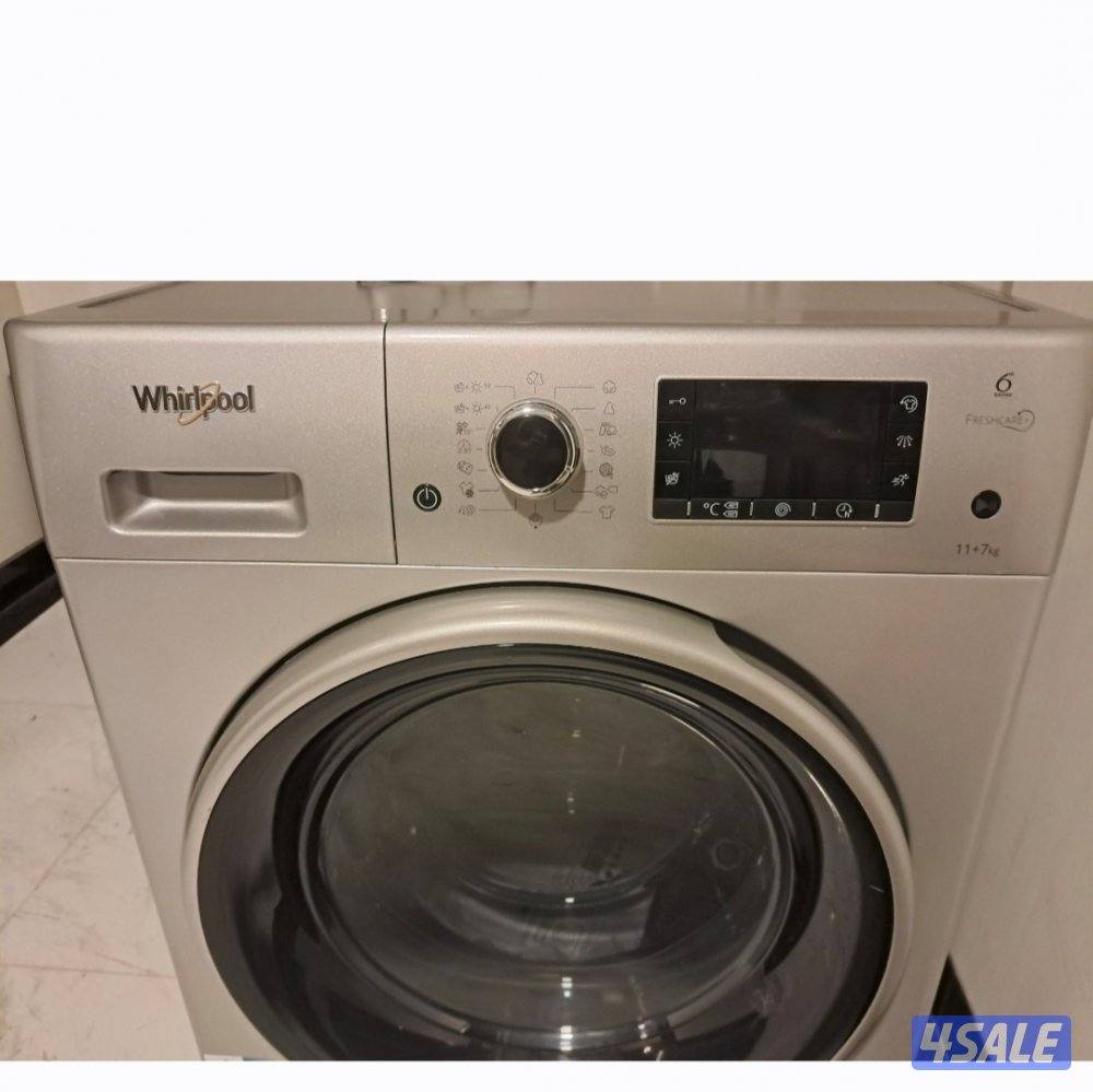 غسالة إيطالي Whirlpool سعة ١١ كيلو بالمجفف جديدة تماما للبيع2