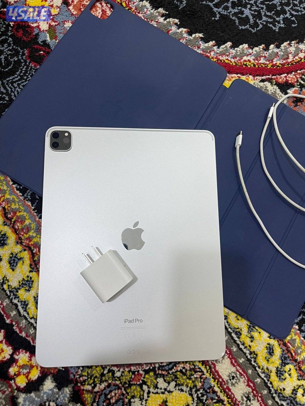 ايباد برو M2 الجيل السادس 12.9 انش 512 غيغا بطاريه 89 نظيف حيل مع شاحن5