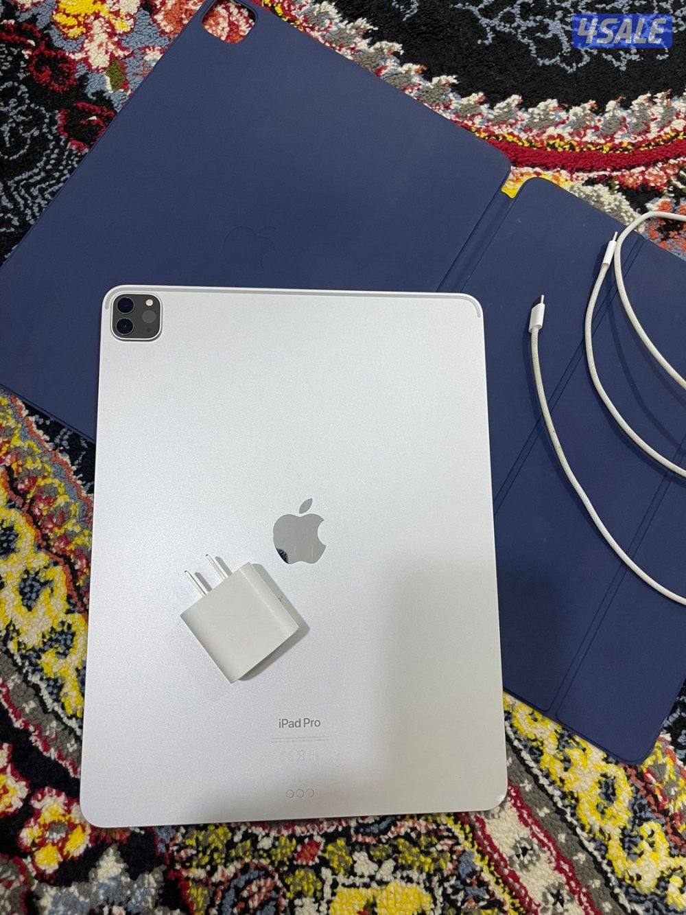 ايباد برو M2 الجيل السادس 12.9 انش 512 غيغا بطاريه 89 نظيف حيل مع شاحن6