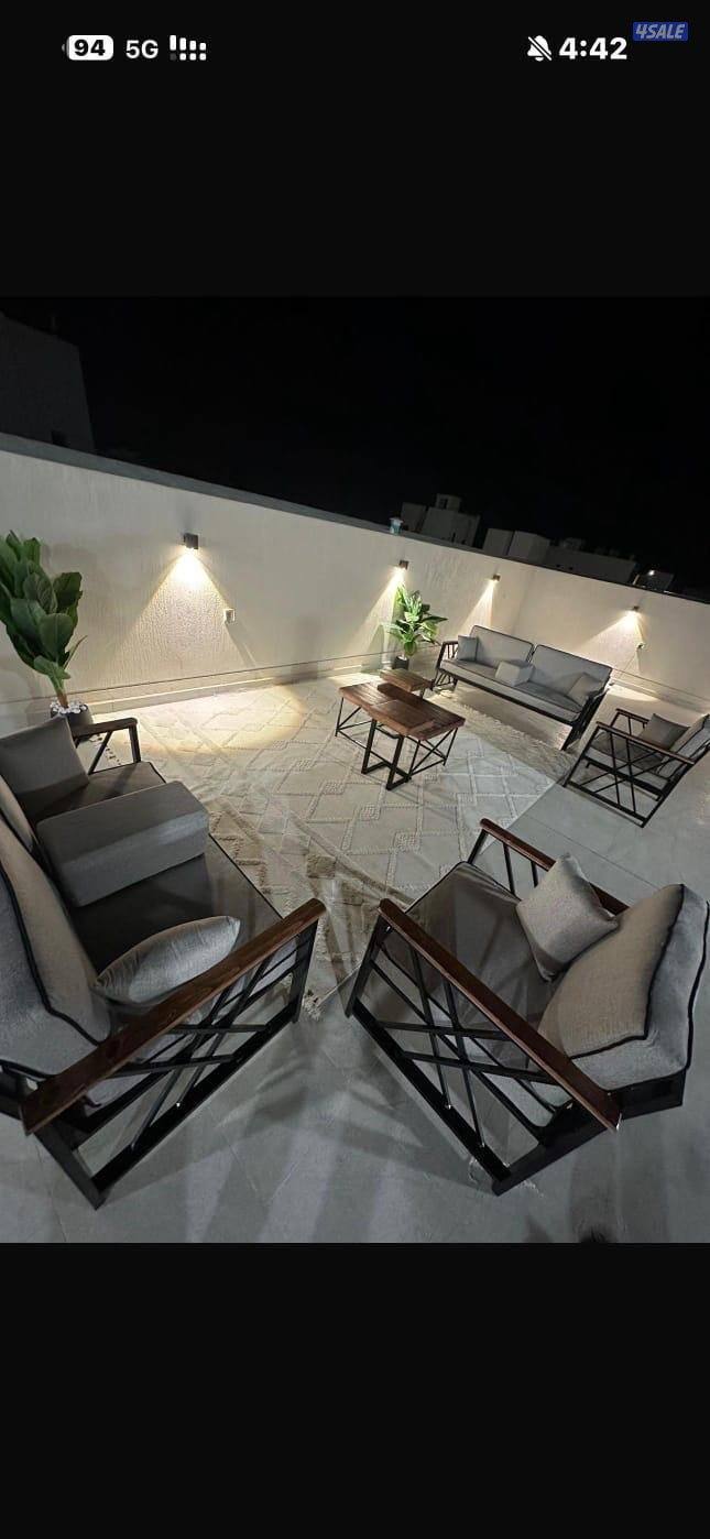 كراسي جلسات حديد وخشب0