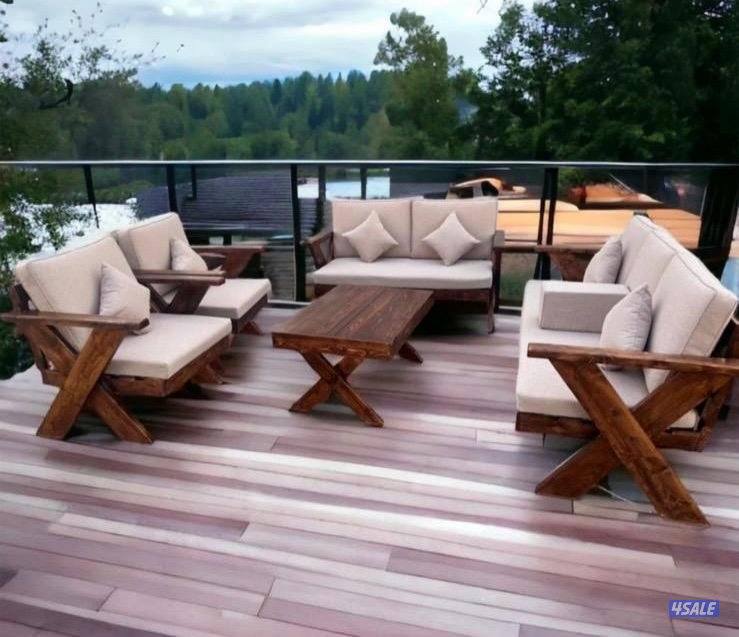 كراسي جلسات حديد وخشب5