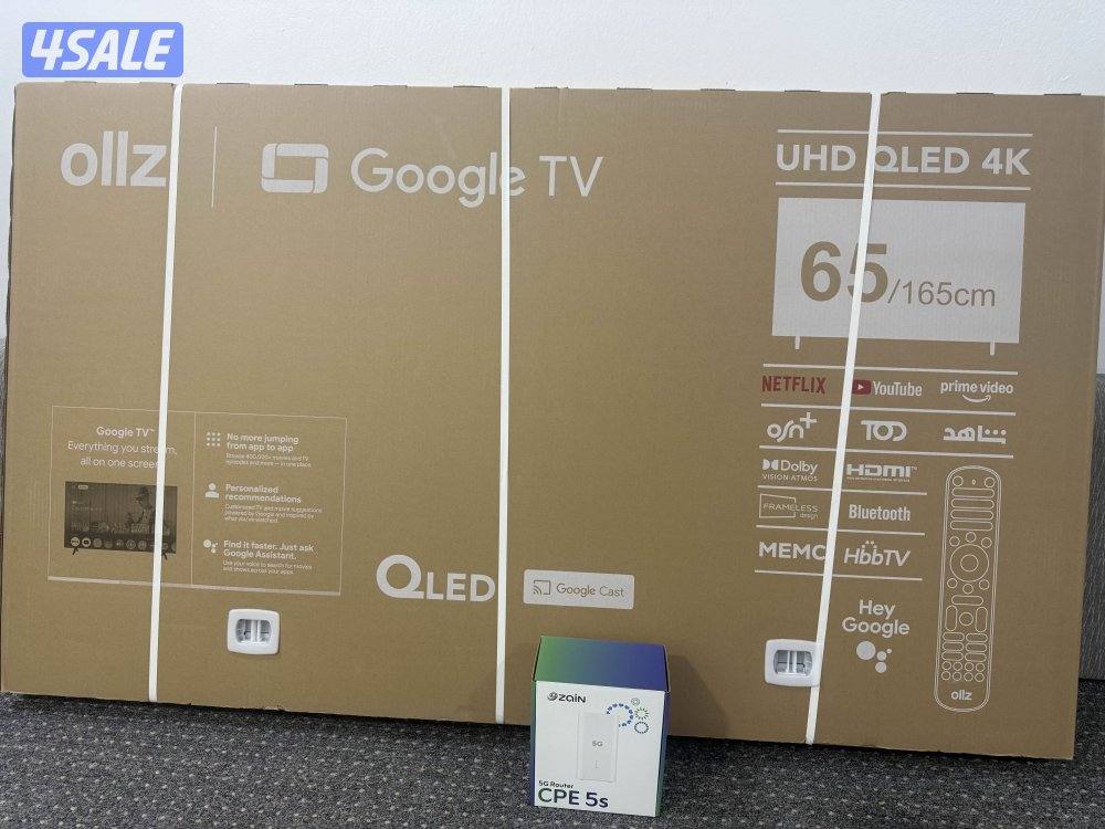 تلفزيون سمارت فور كي وراوتر نسخة زين تدعم 5G advance/اثنينهم بلكرتون2