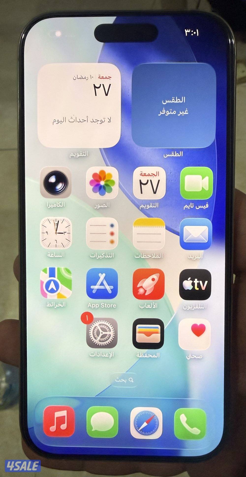 آيفون 16 برو 256 جيجا بطاريه 91 نظيف جدا4