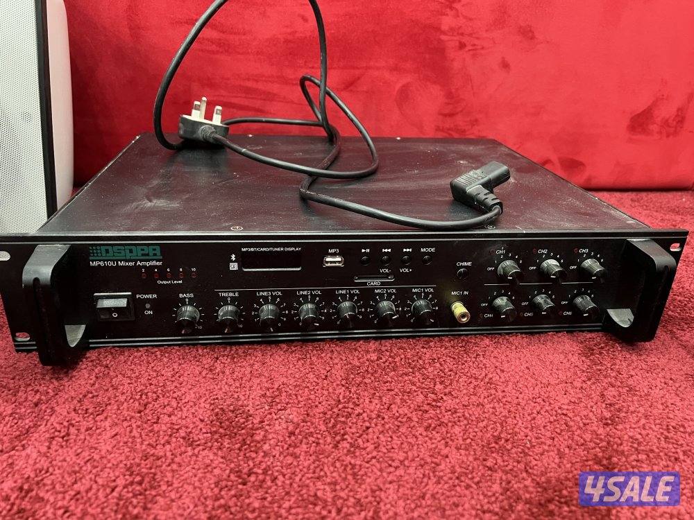 سماعات (40 واط) شبه جديدة بحالة فوق الممتاز مع جهاز السستم (250) واط1