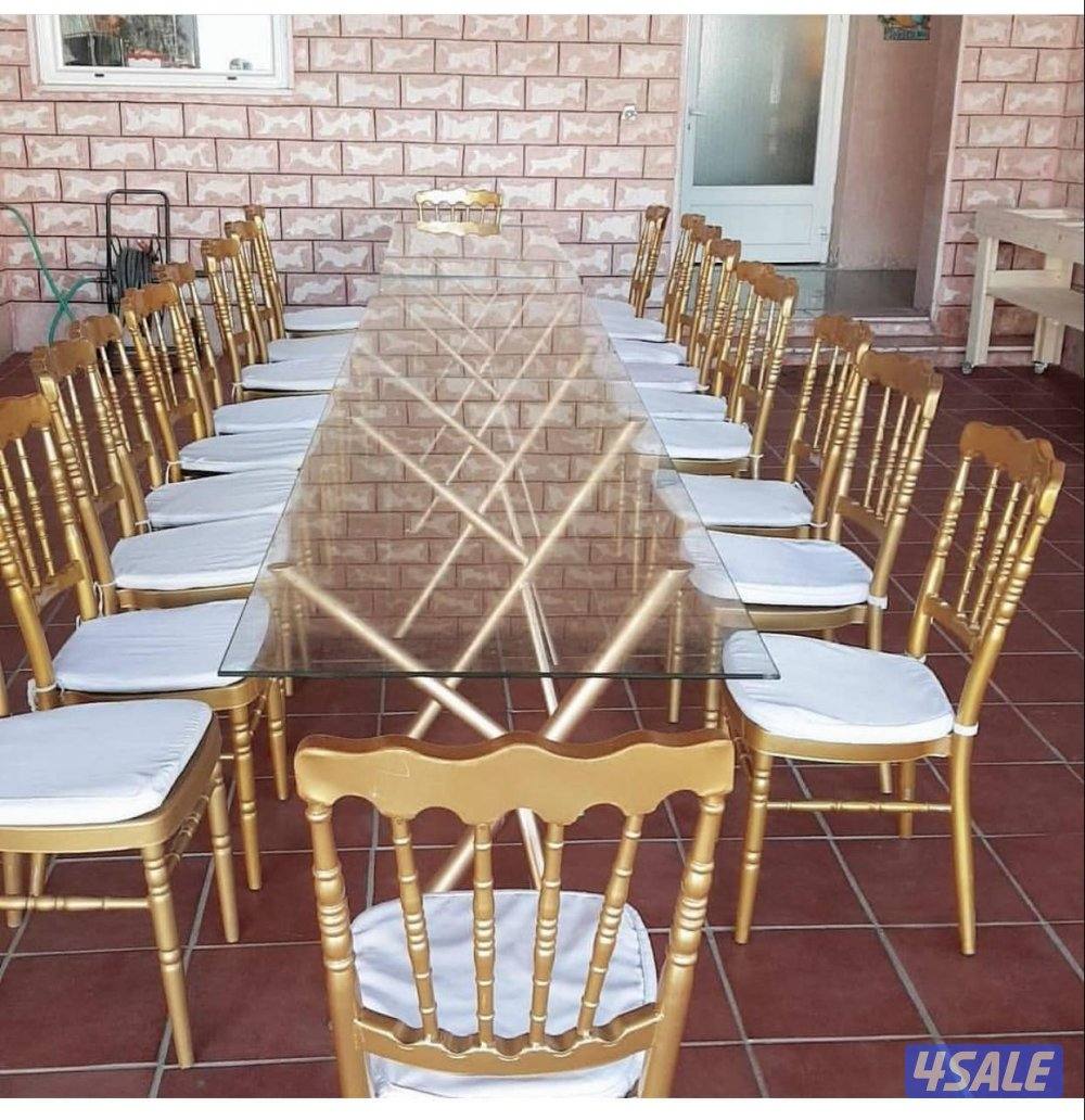 تأجير طاولات وكراسي وزينه وخدمات ضيافة وجميع مستلزمات الأفراح7