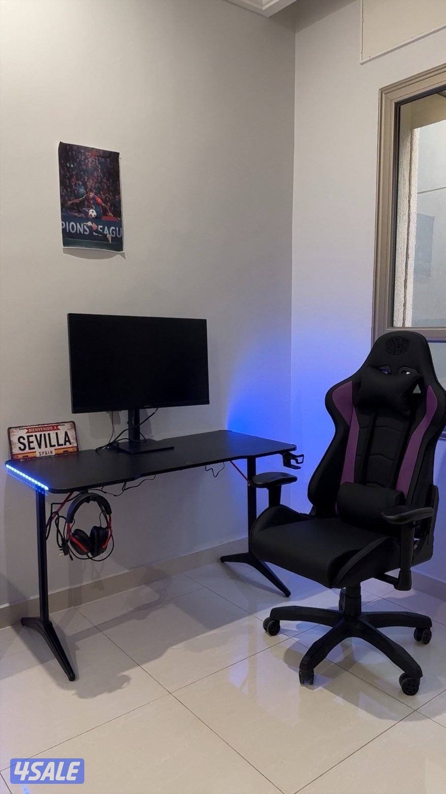 للبيع سيت اب قيمنق وستاند وكرسي وشاشه1