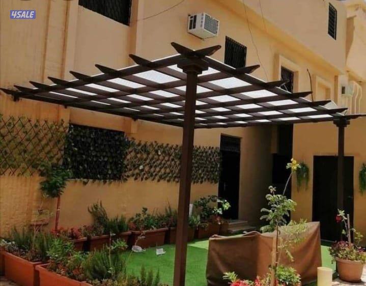 جميع اعمال الحداده مظلات كربي كسبان خام غرف مخازن لسور حدائق سند وتش ب4