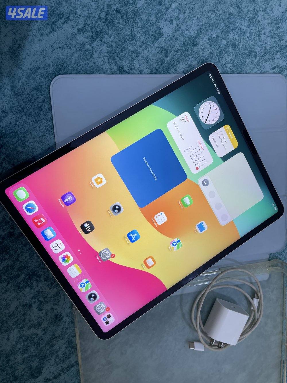 ايباد ابل برو معالج ام تو m2 شاشة 12.9 بوصة 256 قيقا نظيف وكل شي شغال0