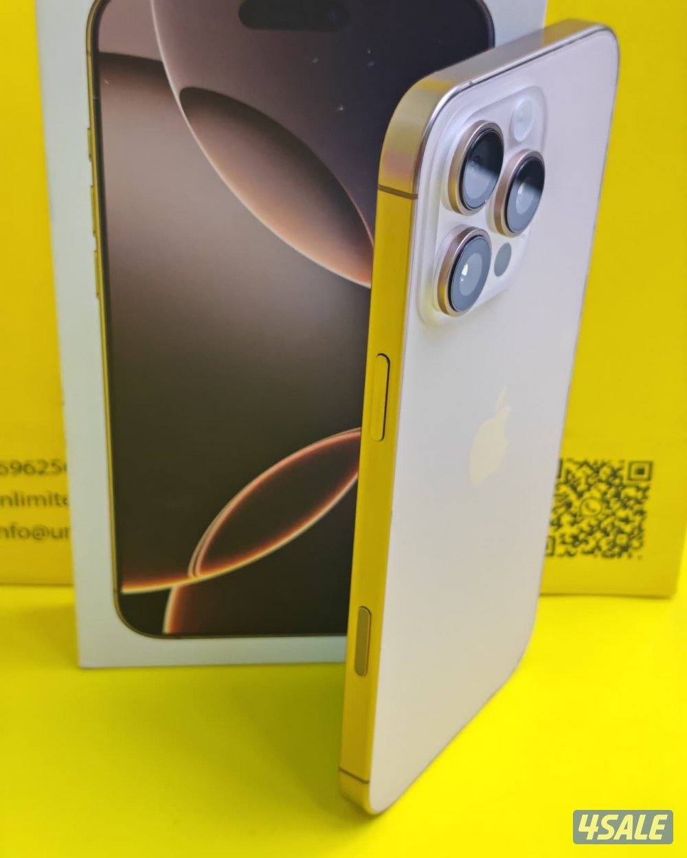 ايفون 16 برو ماكس – 256 جيجا – تيتانيوم صحراوي مستعمل كالجديد3