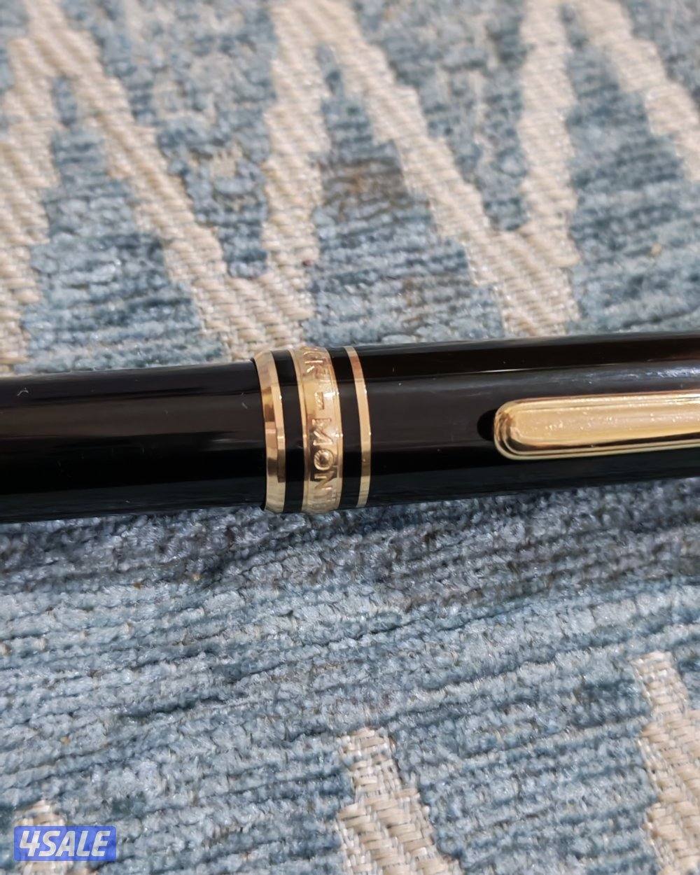 قلم مونت بلانك اصلي ذهب لم يستخدم بحالة الجديد3