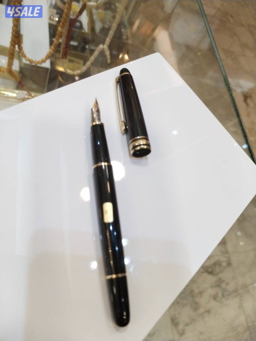 قلم مونت بلانك اصلي ذهب لم يستخدم بحالة الجديد5