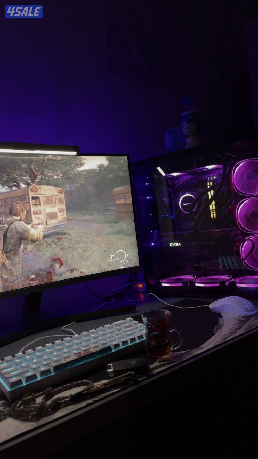 Pc بي سي كرت 3070 ti ، معالج i7-9700k ، ١٦ رام ، مساحة ون تيرا ونص ،0