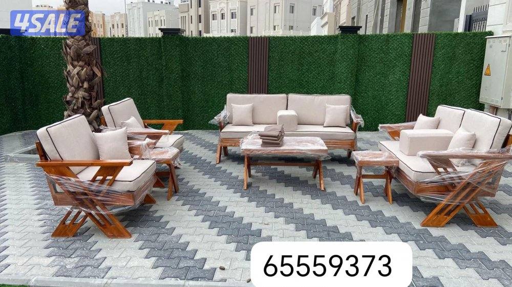 كراسي حديد اطقم خشب سعودية ♦️🇰🇼14