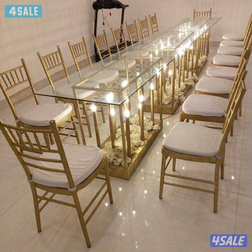 تأجير كراسي وطاولات وزينه وخدمات ضيافة وجميع مستلزمات الأفراح3