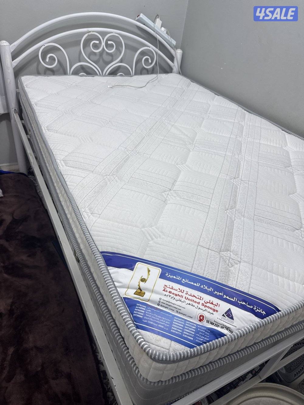 مرتبة البغلي متوسطة صلابة  جديده فاتوره شراء ١١٥  ٢٠ يوم حجم 190-1200