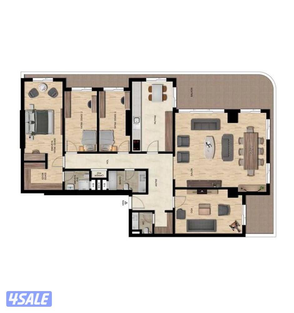 للبيع شقة في مجمع الداون تاون إطلالة الجبل0