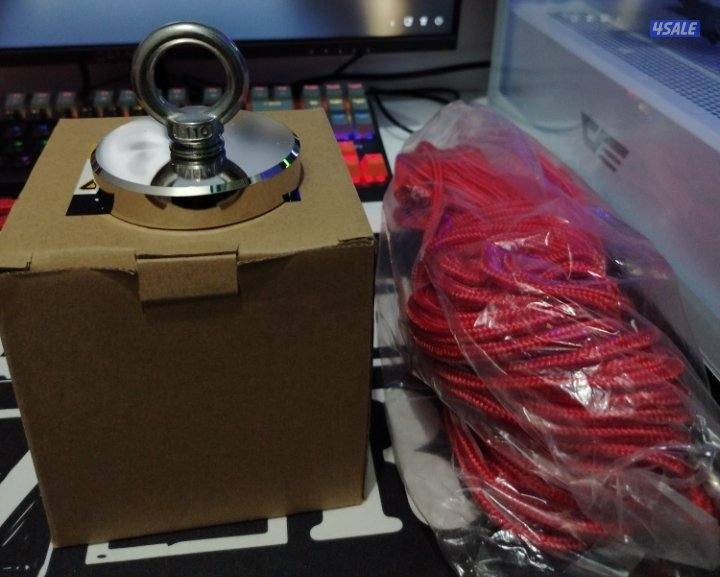 مغناطيس خارق بقوة سحب 220KG مع حبل 30 متر Magnet Fishing0