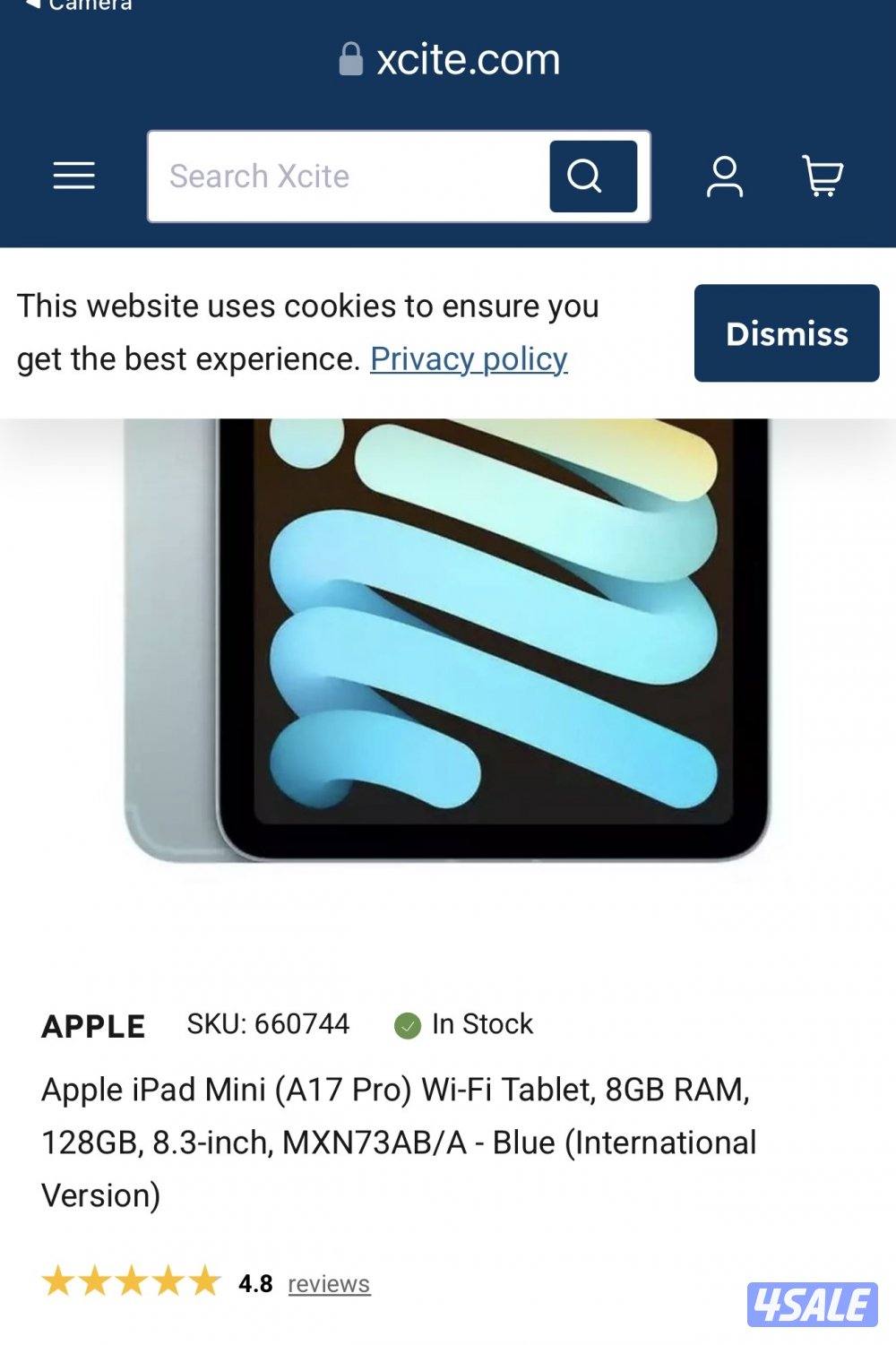 بيعه سريعة اي باد مني برو جديد مفتوح الك 17,,  GB128 ipad mini pro A170