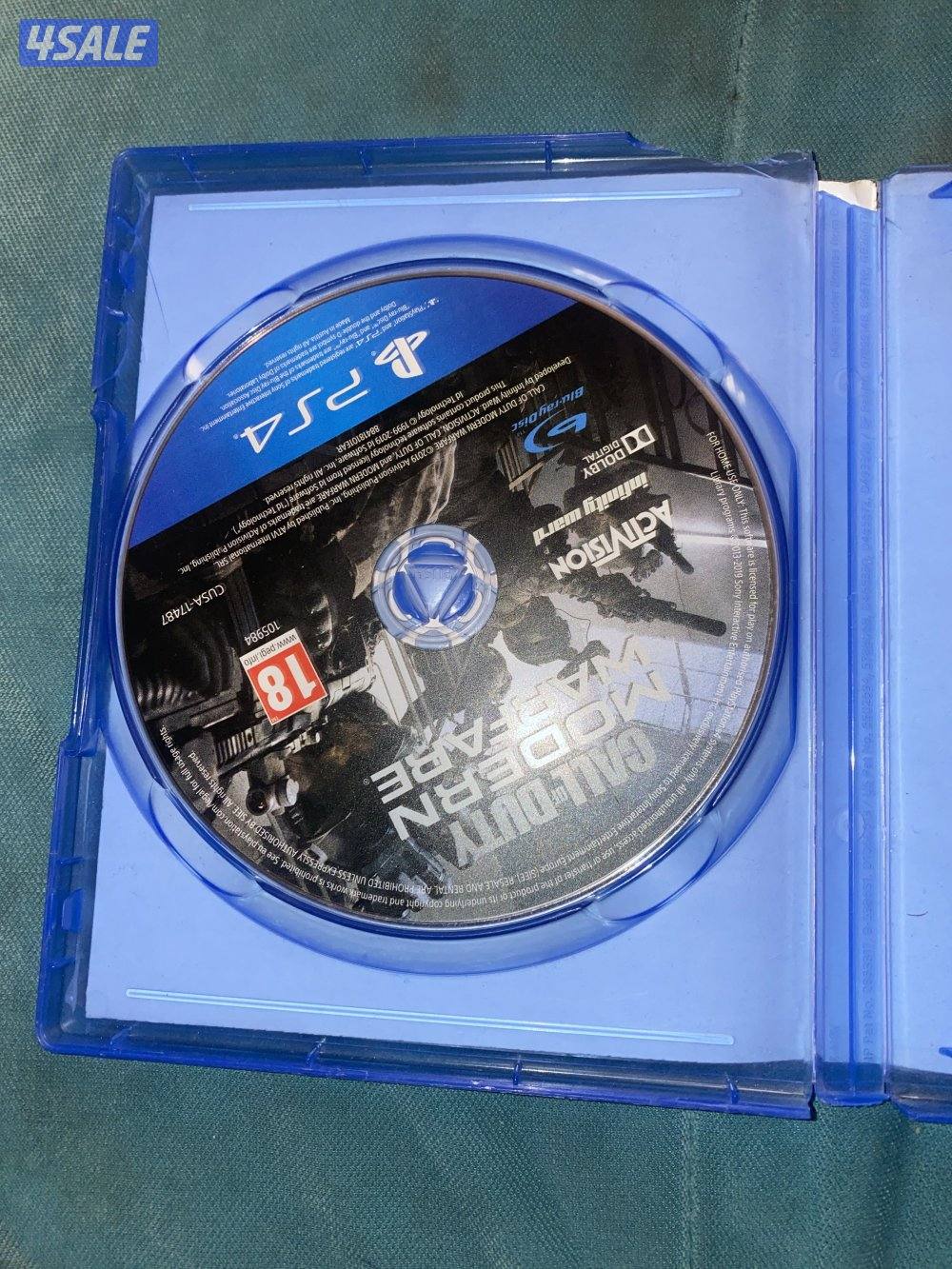 للبيع call of duty modern warfare 1على السوني ٤ حاله جيده2