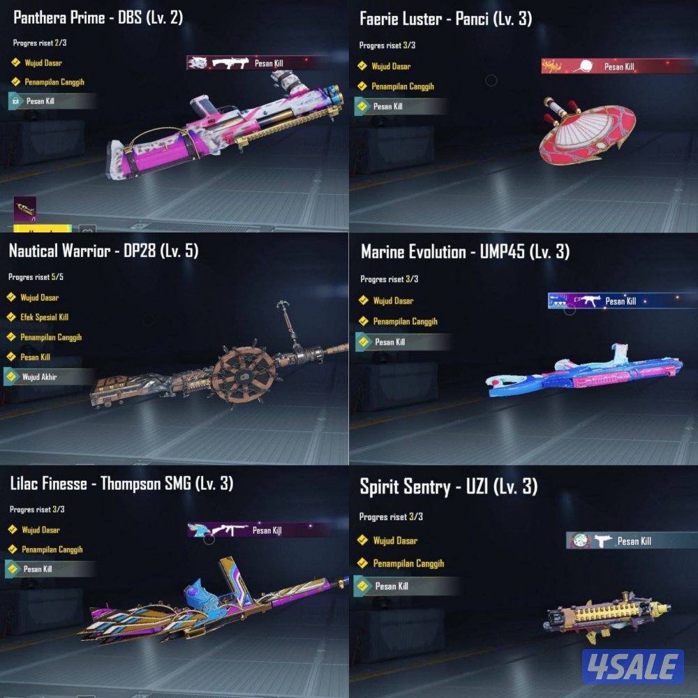 حسابات ببجي منوعه ~ خوذه الاجنحه واسلحه كل مسج🔥🪽4