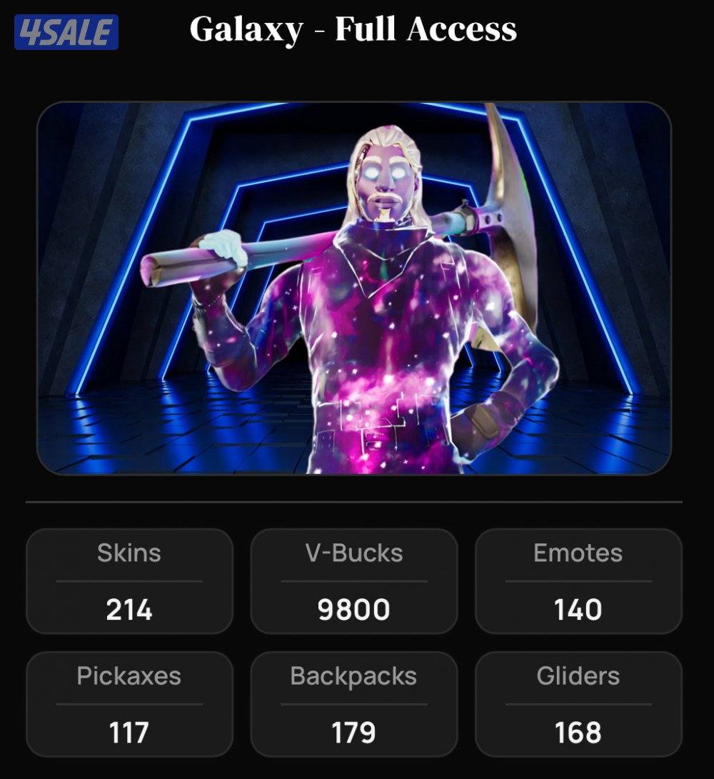 حساب فورت نايت للبيع فيه جالكسي0