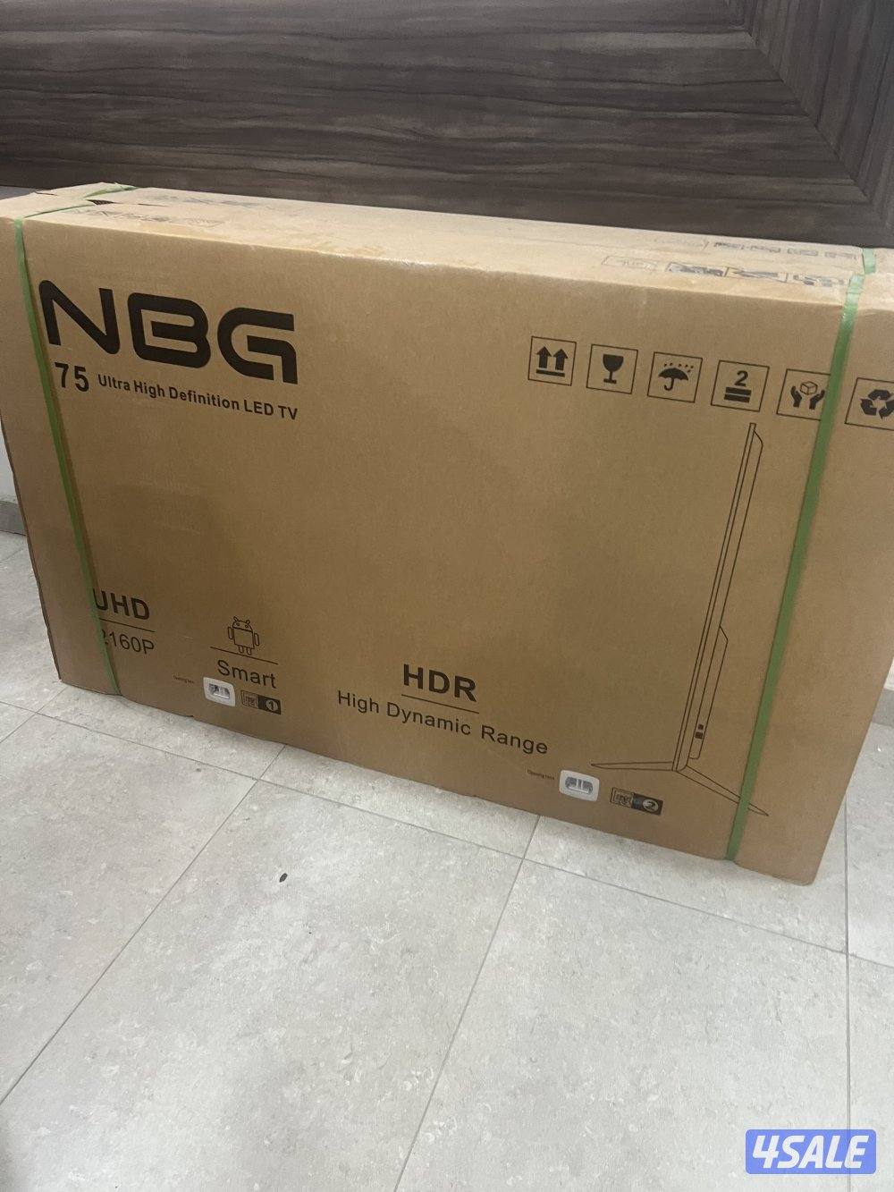 للبيع تلفزيون ٧٥ بوصه جديد بالكرتون1