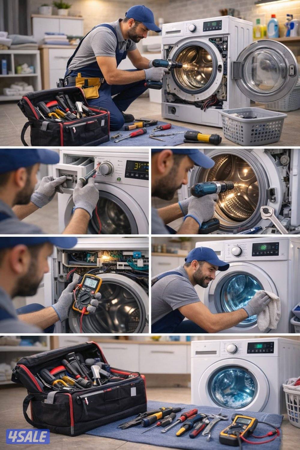 تصليح غسالات ونشافات. وثلاجات وفريزرات وأفران غاز وكهرباء4